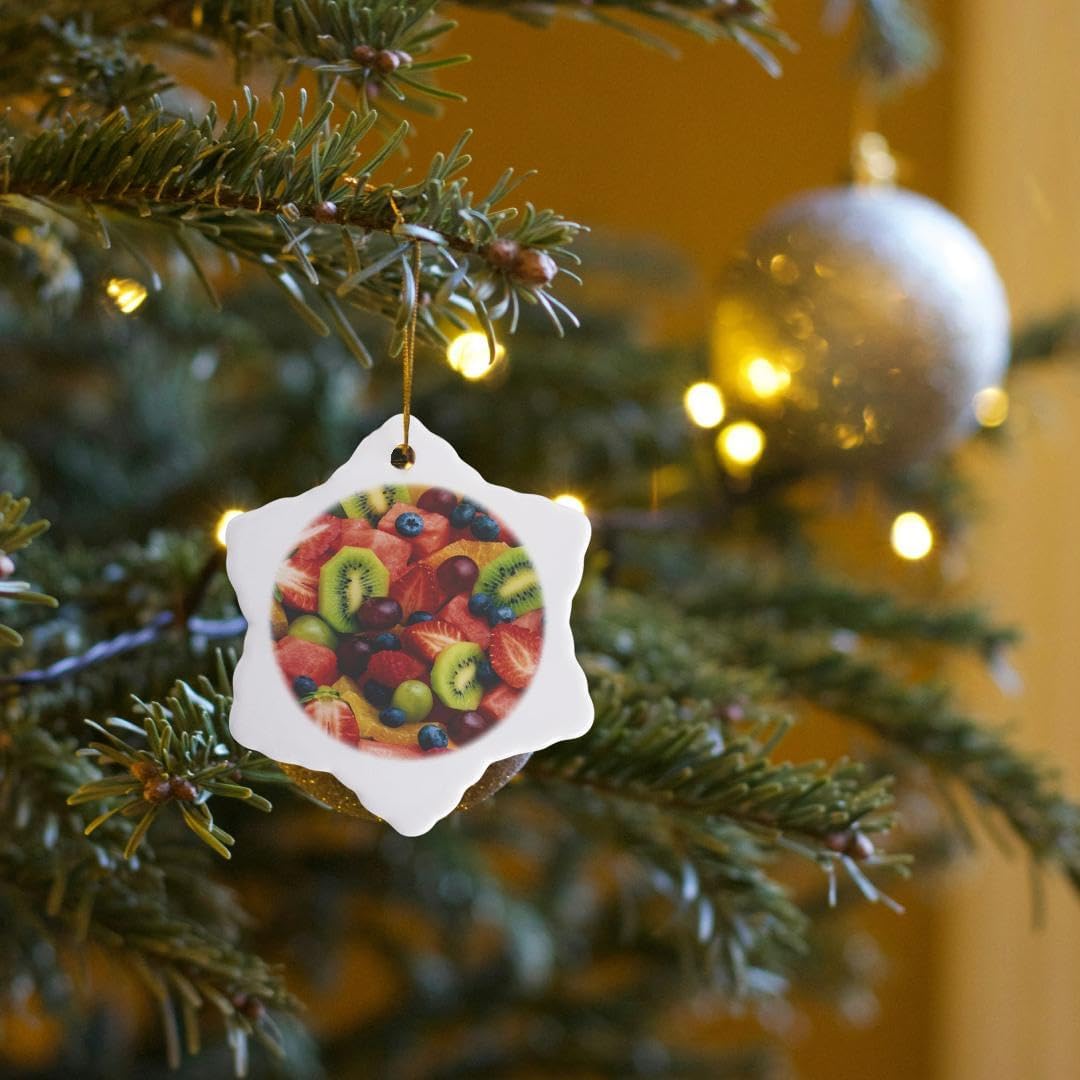 3dRose 3 Inch Snowflake Fruit Salad Hanging Ornament