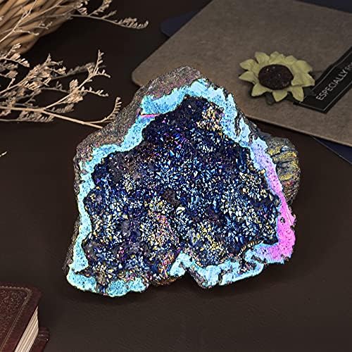 Rockcloud Reiki Crystal Geode for Home Office Decoration