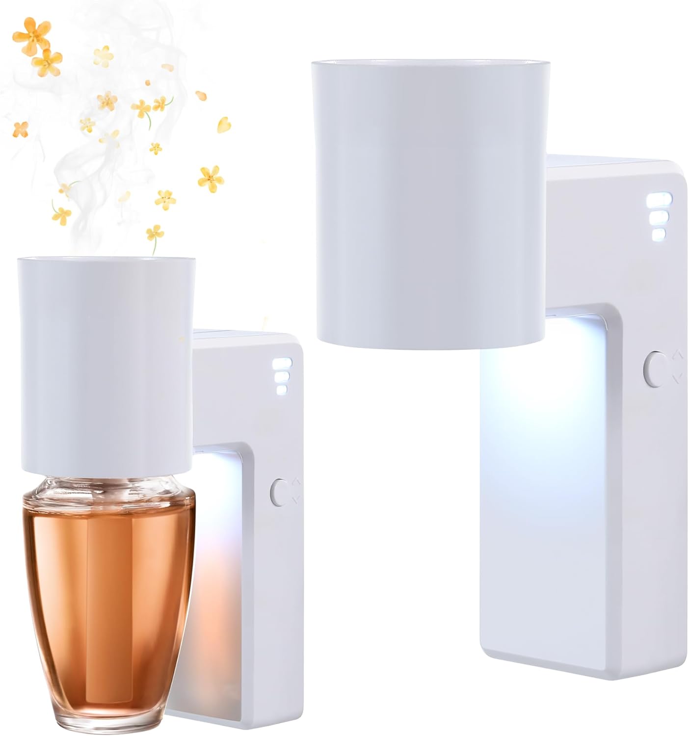 2 Pcs Wall Fragrance Plug In with Night Light and Adjustable Diffuser