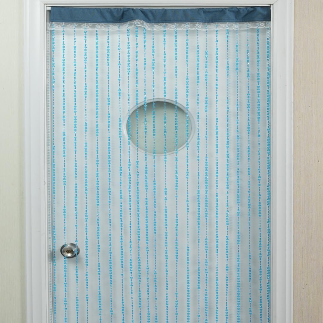 YaoYue Crystal Beaded Curtain Door Divider Decor Blue