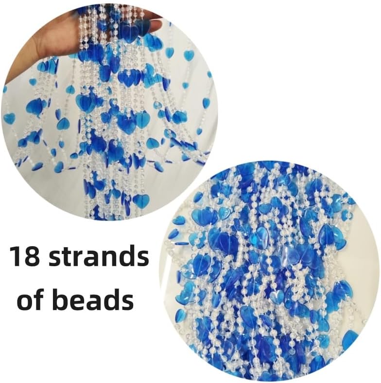 Ave Split Heart Shape Beaded Curtain for Doorway