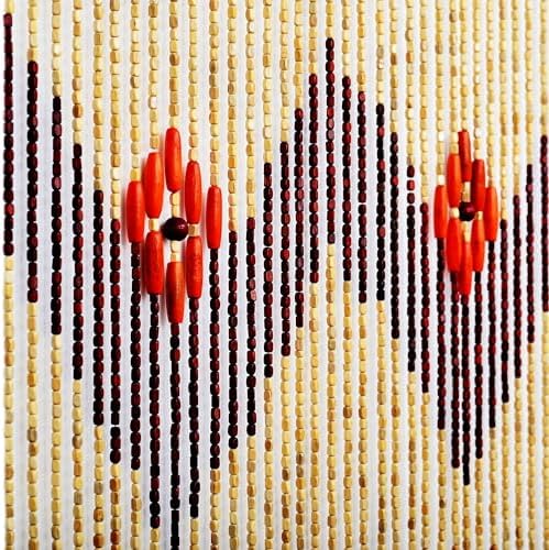 FlavorThings Beige Wood Bead Curtain - Waverly
