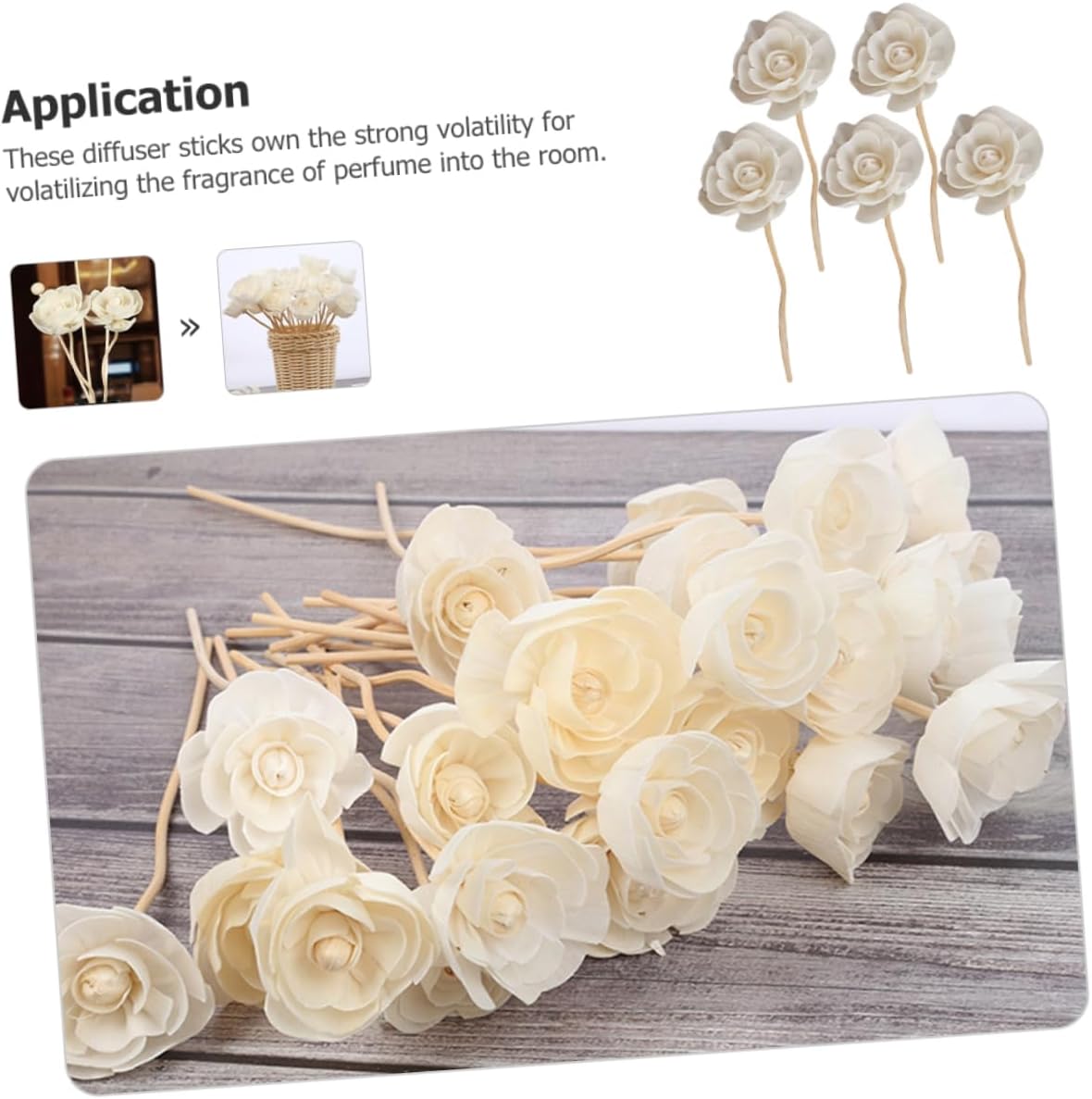 5pcs Rattan Diffuser Sticks for Home Fragrance