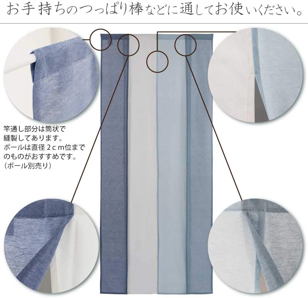 Sunnyday Fabric Doorway Curtain Tapestry Japanese Noren Room Divider Blue