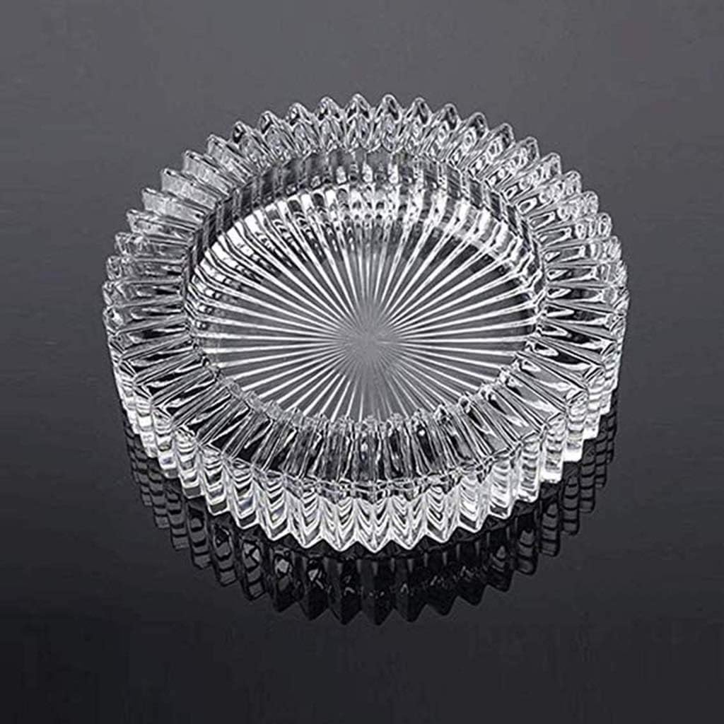 Artistic Glass Ashtray - 6 Round for Home or Office