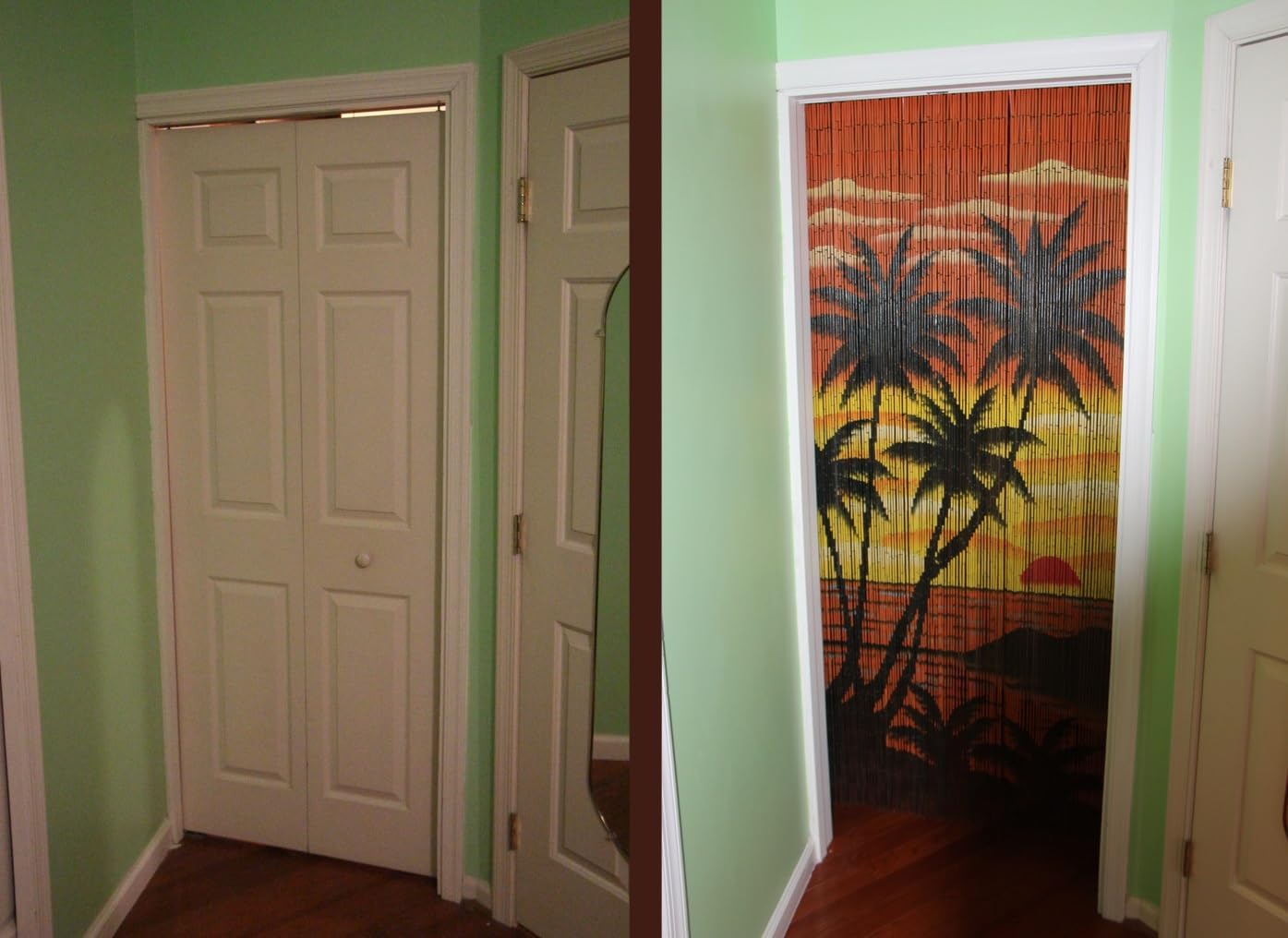 Beaded Curtain with 125 Strands and Hanging Hardware