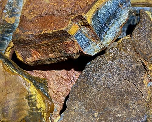 Rough Blue Tiger Eye Stones - 1 Pound