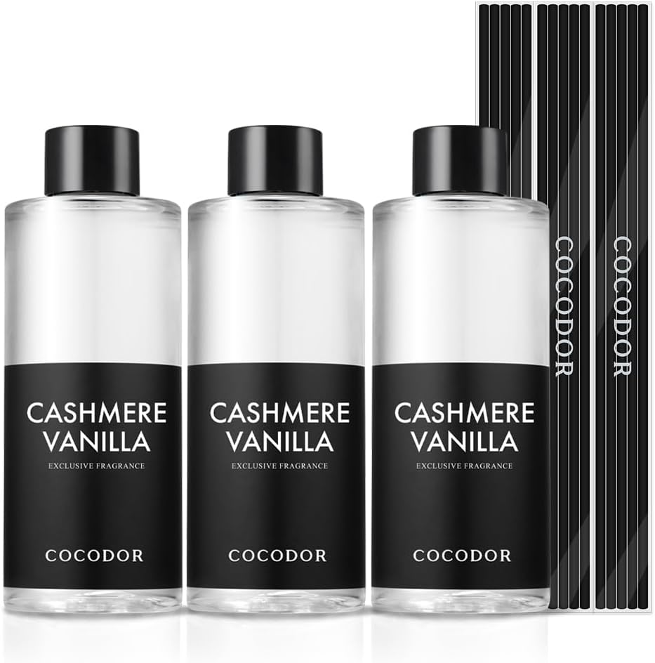 Cocodor Cashmere Vanilla Reed Diffuser Refill 3 Pack