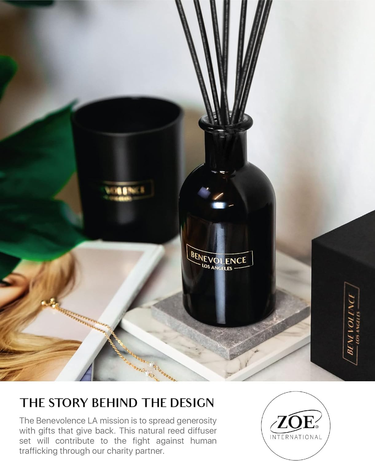 Benevolence LA Lavender Eucalyptus Reed Diffuser Set