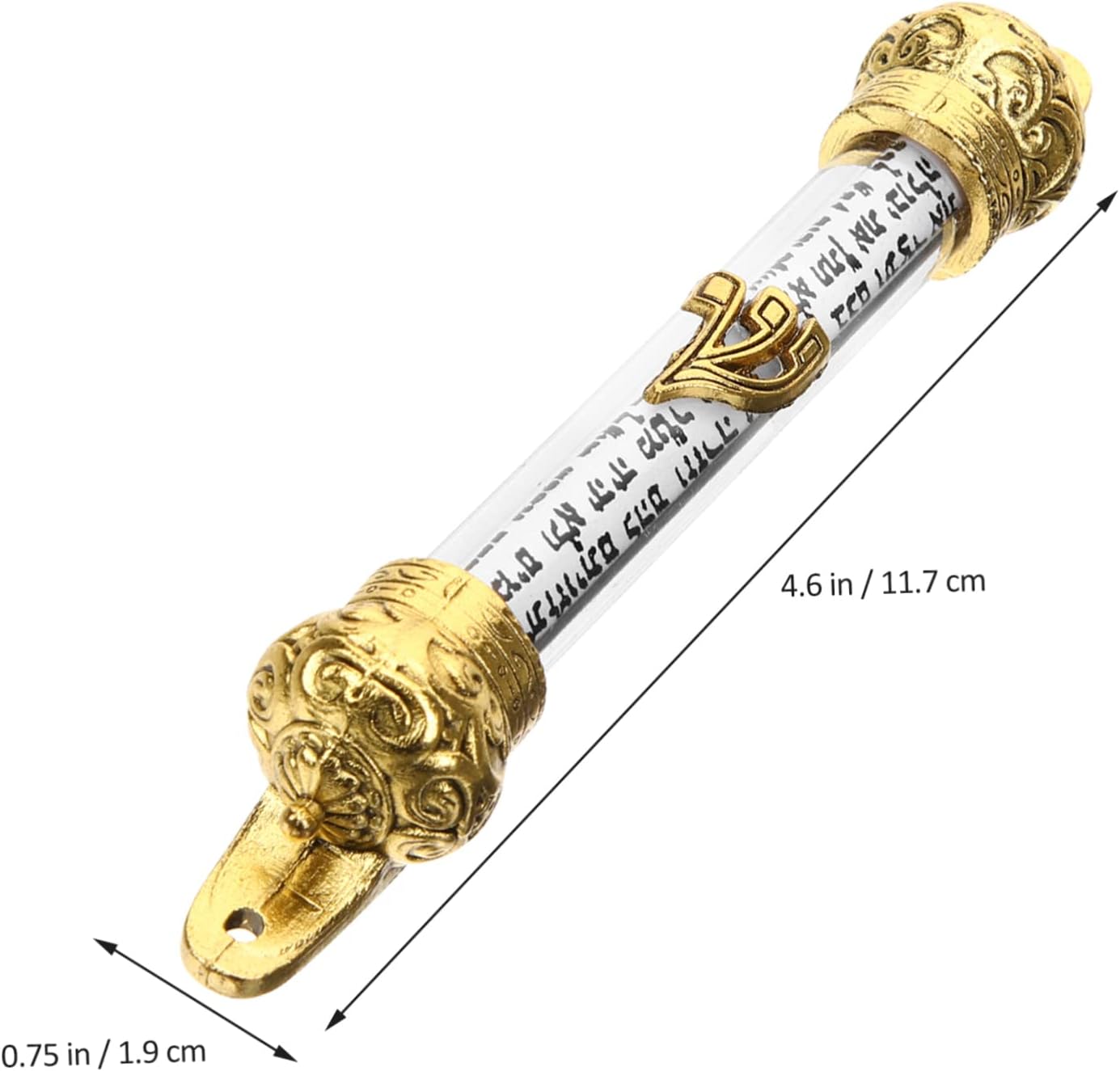 Delicate Metal Mezuzah Scroll for Home Door