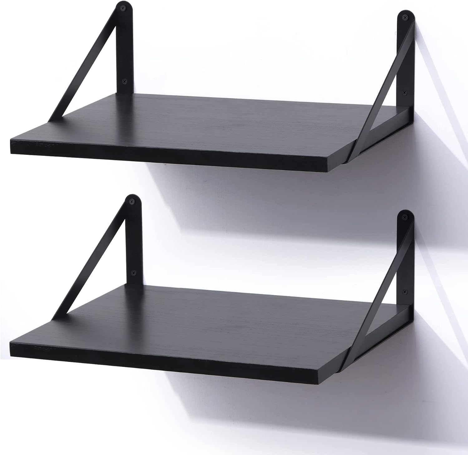 Marsmiles Black Floating Shelves Set of 2