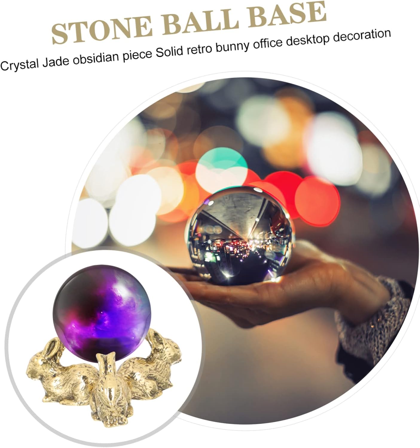 Crystal Ball Stand Base Decorative Pedestal for Gazing Ball