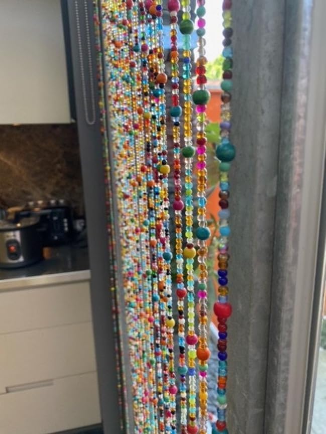 Mango Gifts Bohemian Beaded Curtain with Jingle Bells