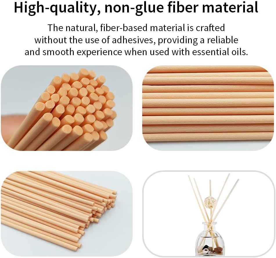 50PCS Natural Fiber Reed Diffuser Sticks 12 Inch Long