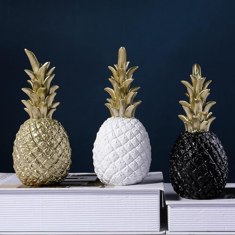 Creative Resin Pineapple Ornament - Nordic Style Golden Decor
