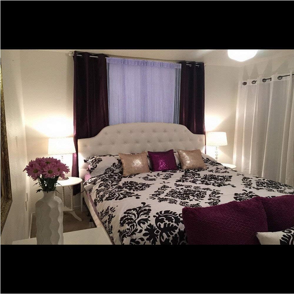 Light Purple Decorative Curtain Door Panel with Beads