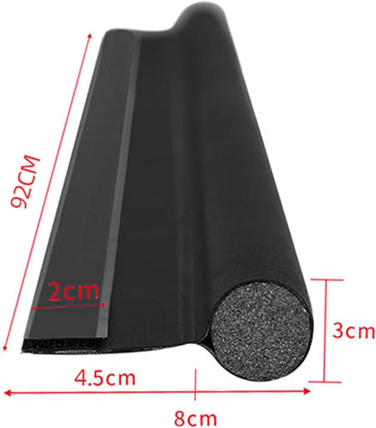 Fenteer Under Door Draft Stopper Door Seal Strip Black