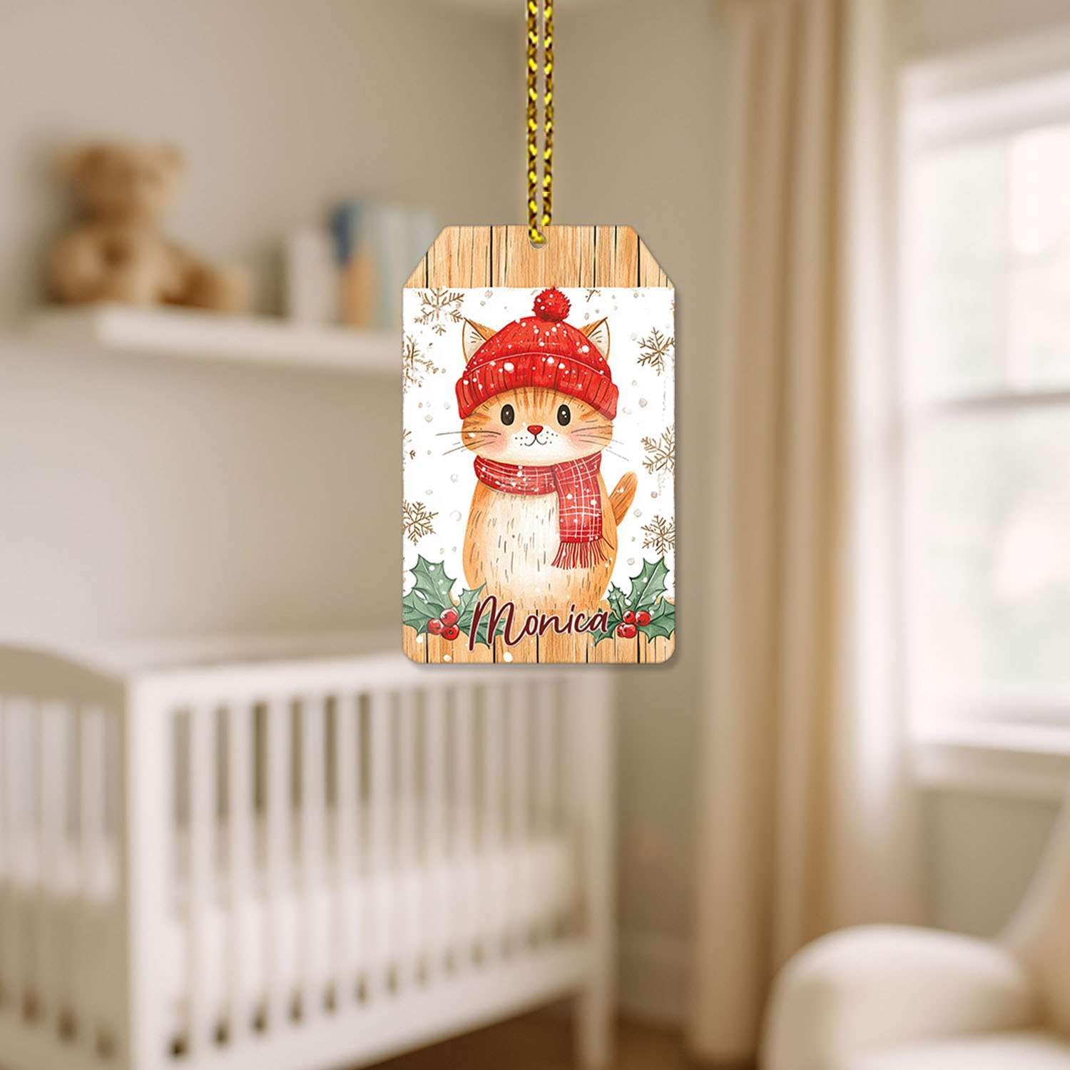 Personalized Acrylic Christmas Ornament with Custom Name for Pet Lovers