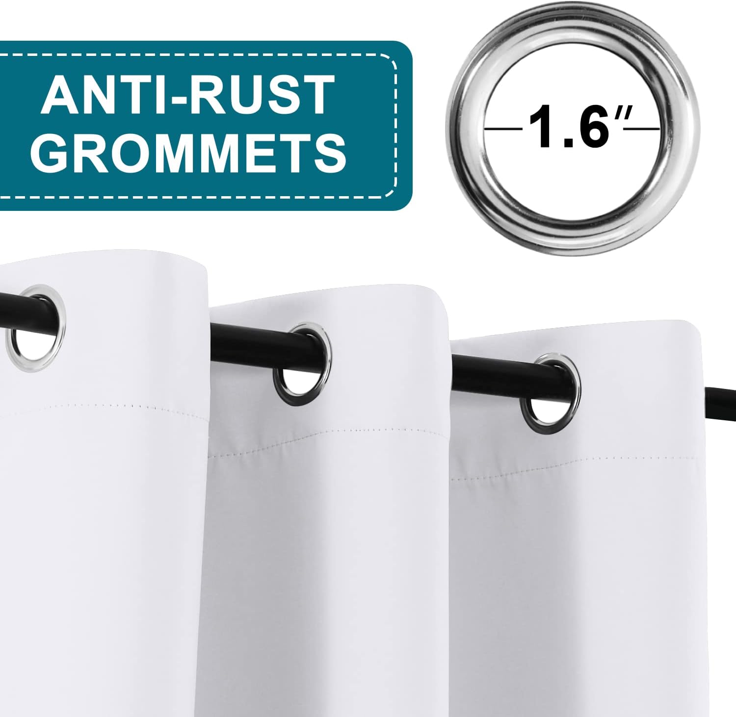 Turquoize Blackout Door Curtain 80 Inch Panel