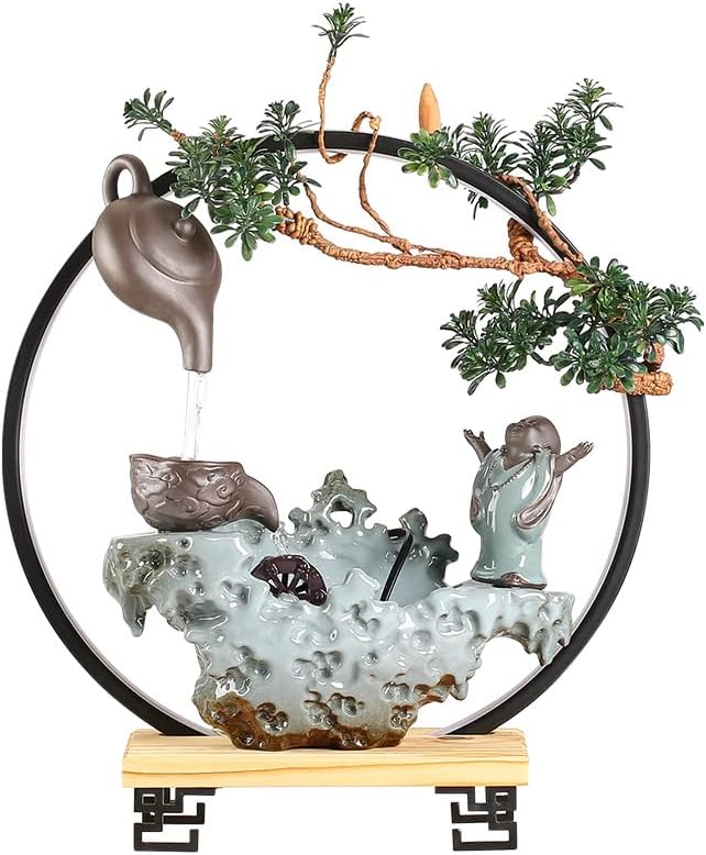 AQWASYUTER Water Fountain Indoor Tabletop Fountain