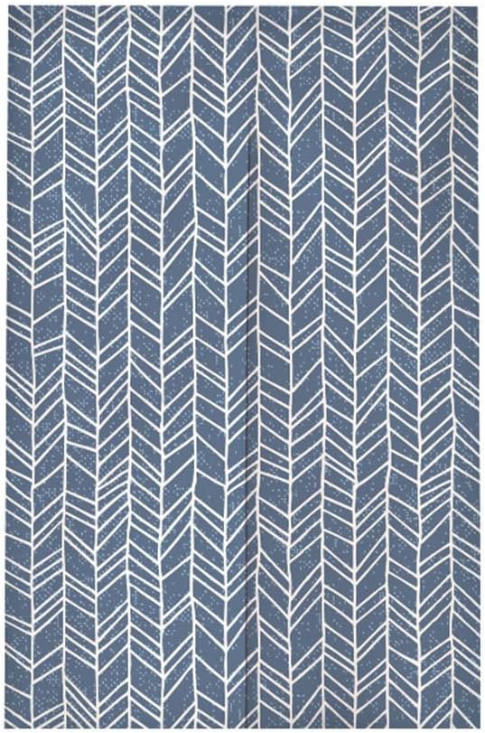 Chickwin Japanese Door Curtain Geometry Panel Noren Blue 335x71 Inch