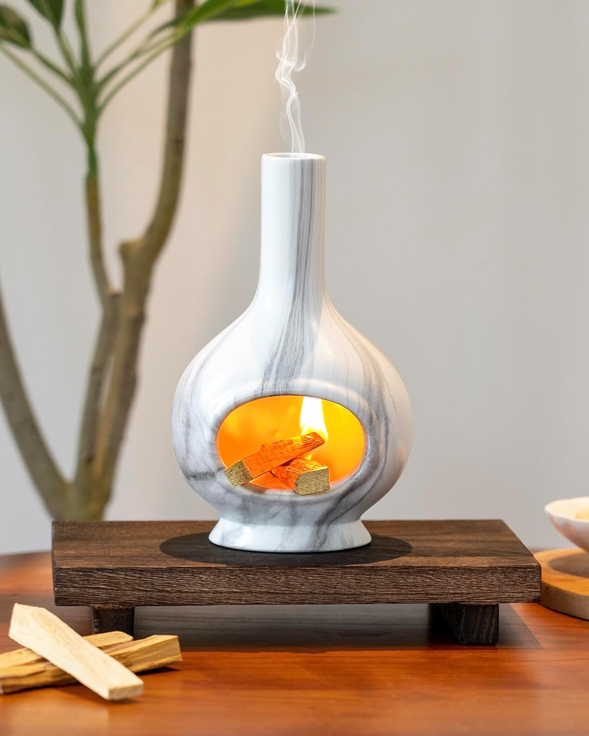 Handmade Marble Incense Holder for Meditation and Sage Burning