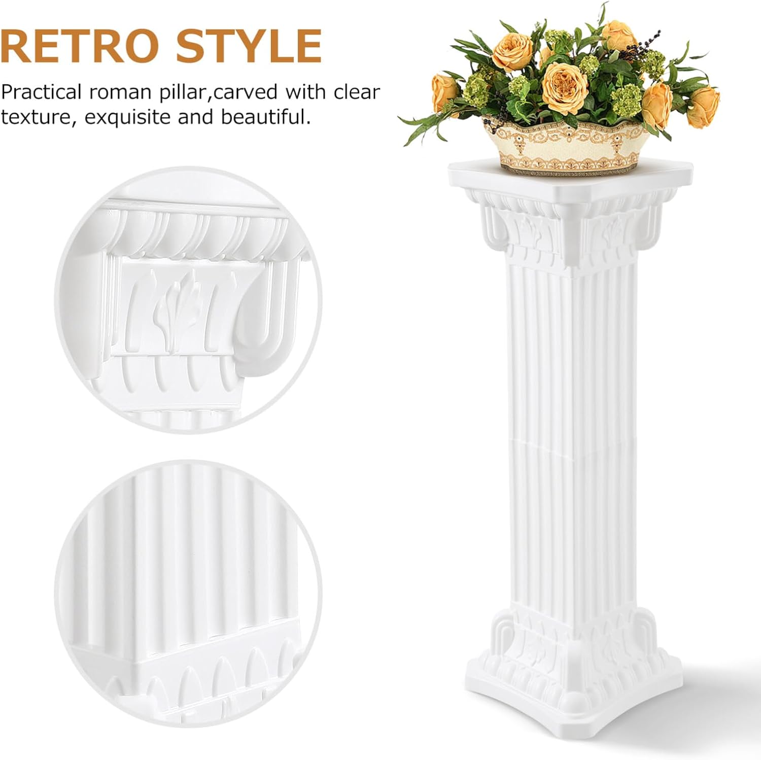 Tall Greek Column Statue Display Pedestal