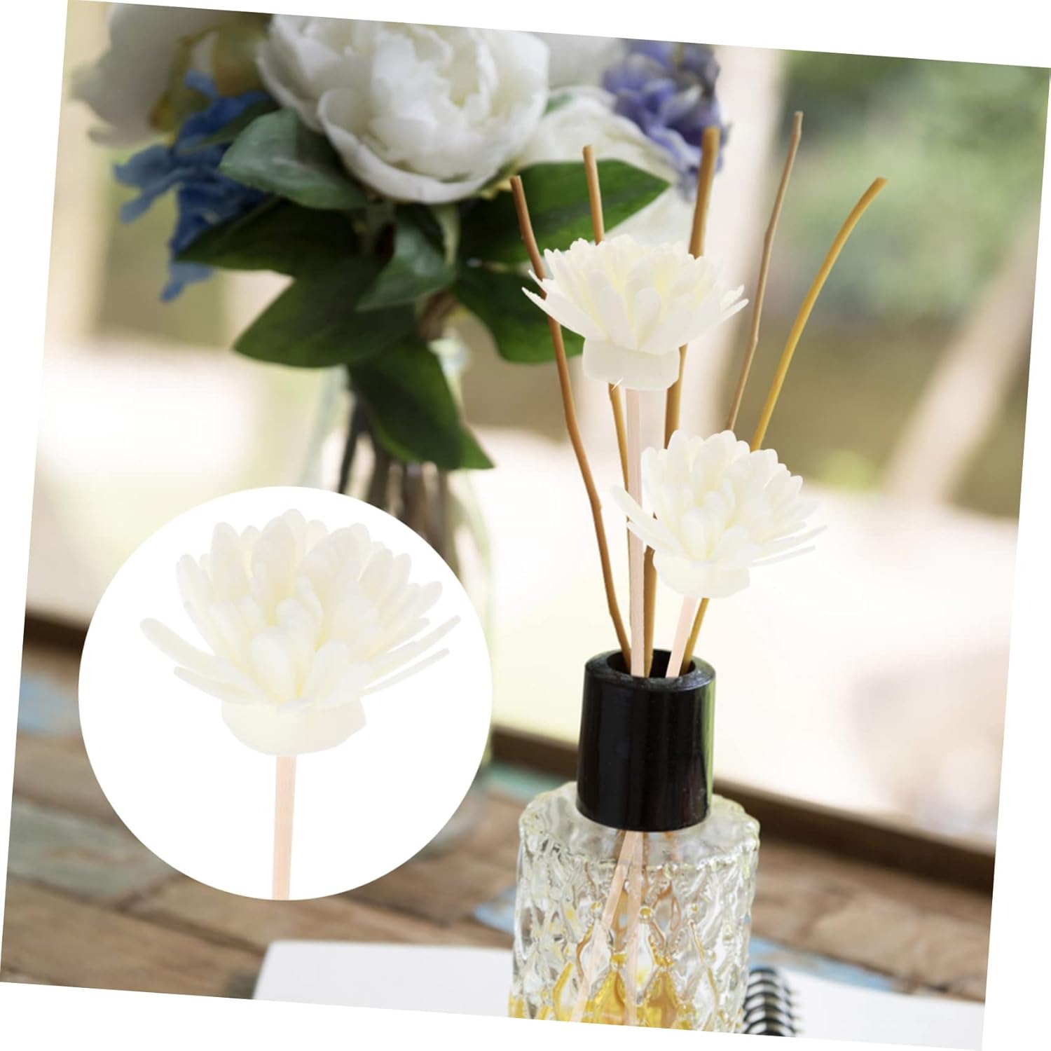 5set Small Chrysanthemum Aroma Diffuser Replacement Sticks Natural Rattan for Home Fragrance