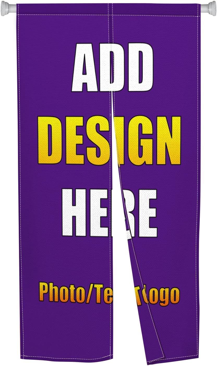 Custom Noren Curtain with Personalized Photo or Logo