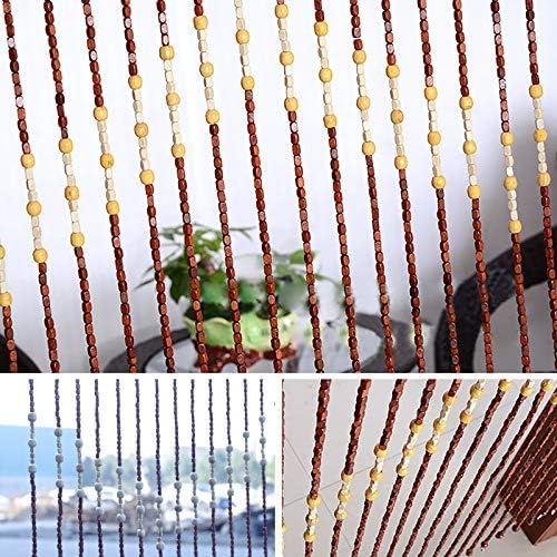 Wood Beaded Curtain for Doorways Wall Decor
