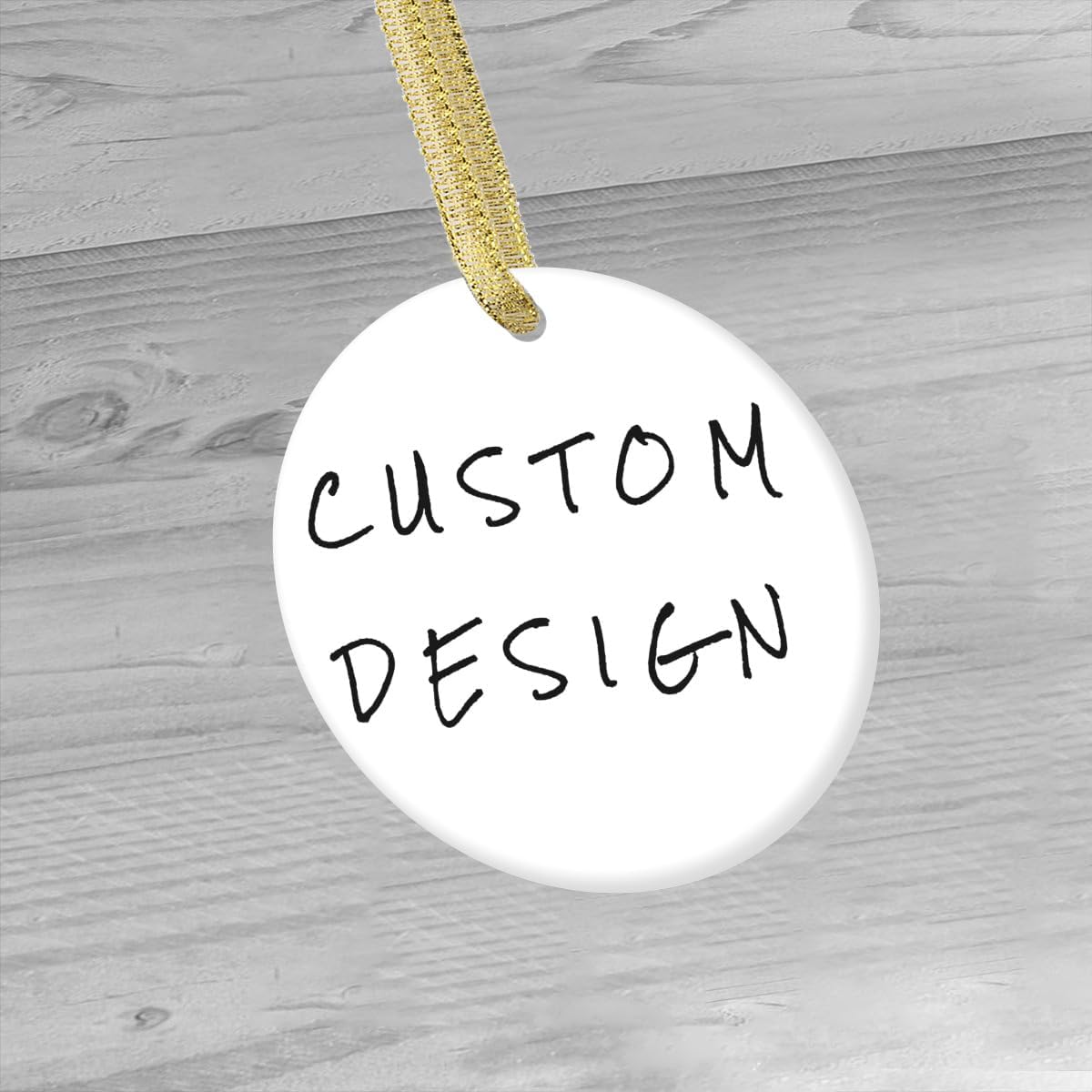 Custom Design Personalized Christmas Ornament Ceramic Photo Ornament with Text and Image