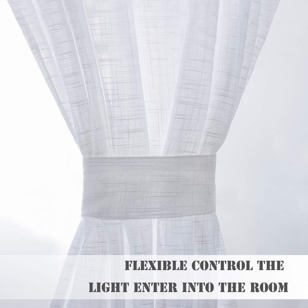 Pony Dance Door Window Curtains 80 Inch Length White Panels
