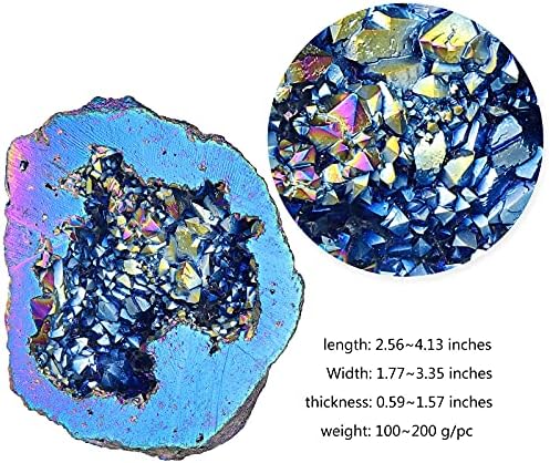 Rockcloud Reiki Crystal Geode for Home Office Decoration
