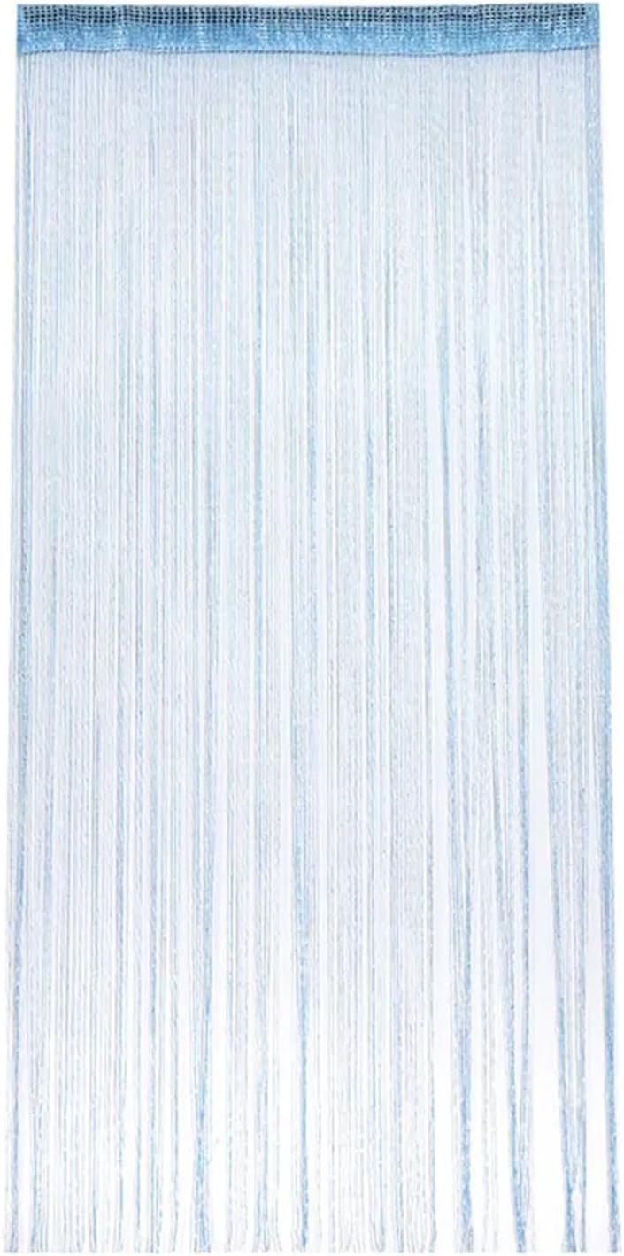 Shiny Tassel Door Divider Curtain 95x200CM Blue