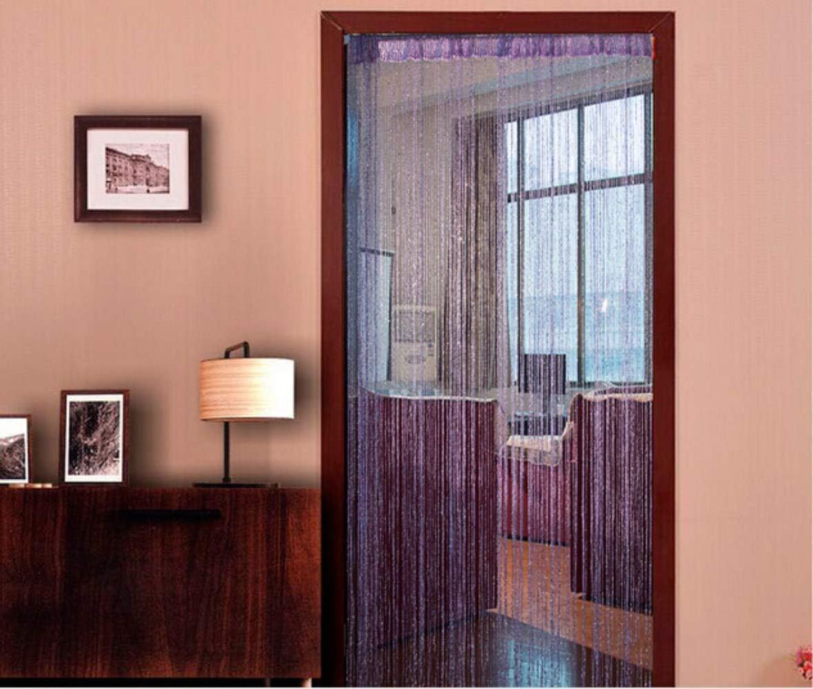 Topixdeals Door Curtain with Silver Ribbon Fringe