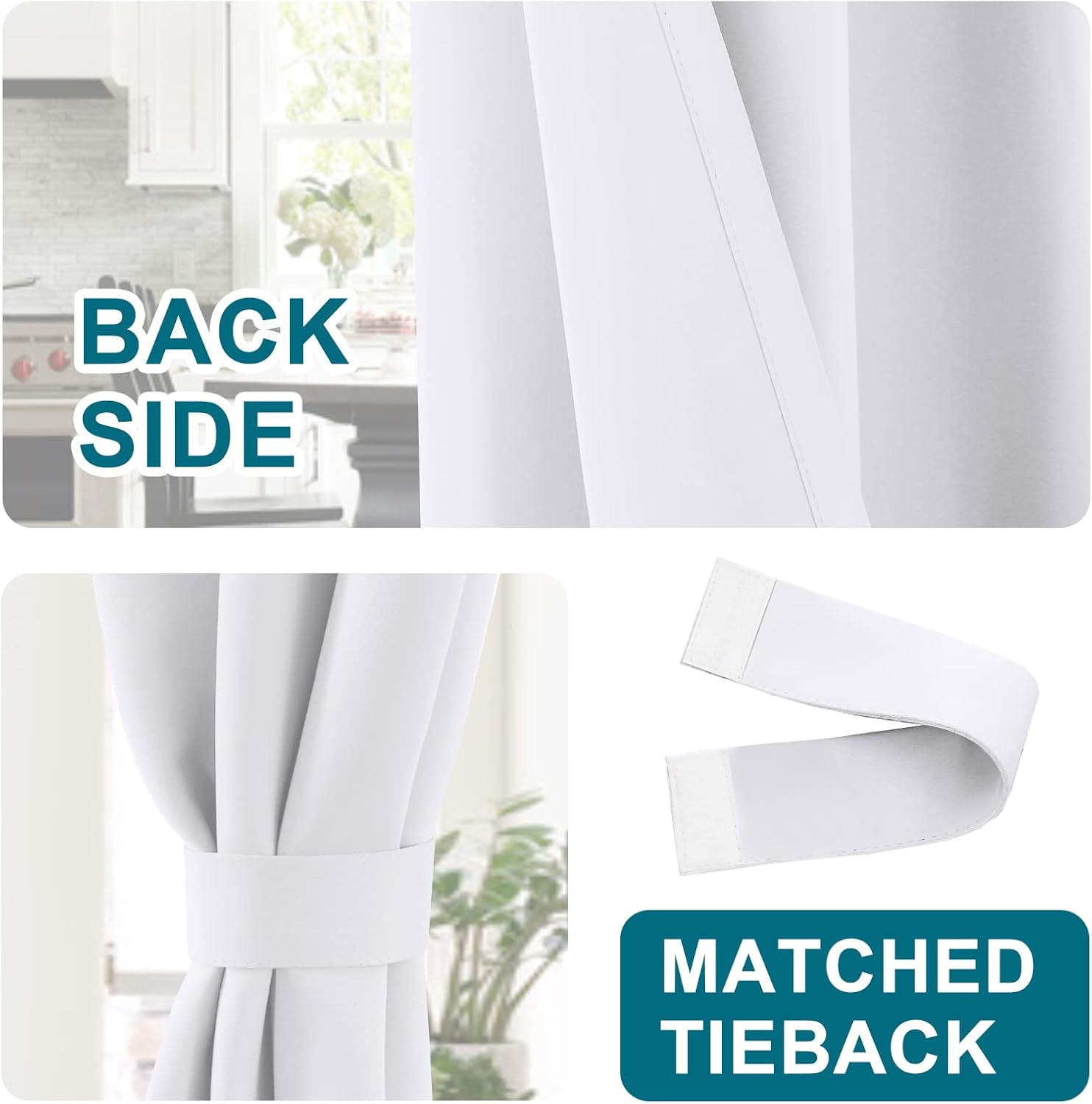 Turquoize Blackout Door Curtain 80 Inch Panel