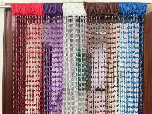 ZiDeTang Maple Leaf Beaded Curtain Panel