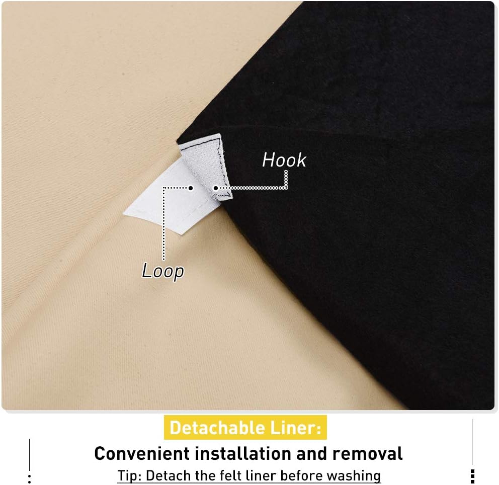 NICETOWN Noise Reducing Curtains with Blackout 2 Pieces
