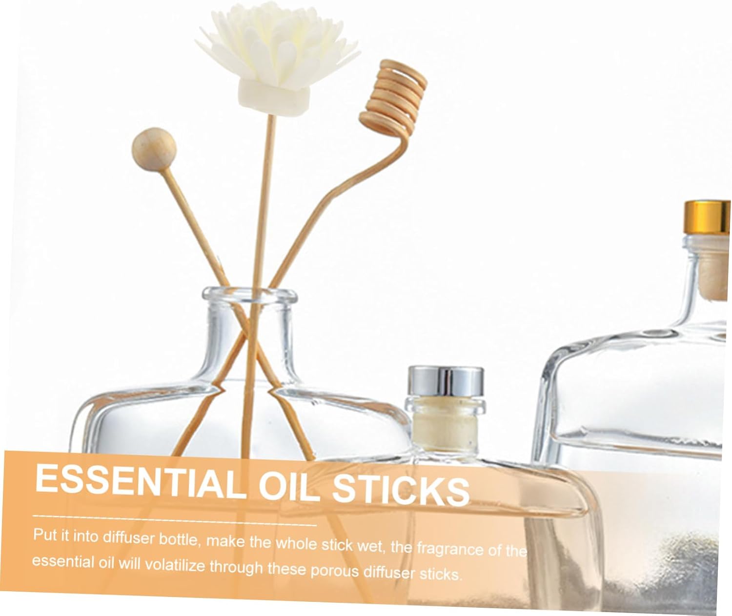 5set Chrysanthemum Scented Rattan Diffuser Sticks for Home Air Freshening