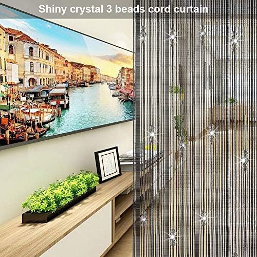 Goosacyon 2Pcs Crystal Door String Curtains for Decor