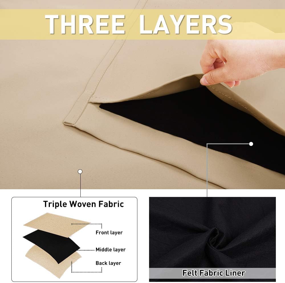 NICETOWN Noise Reducing Curtains with Blackout 2 Pieces