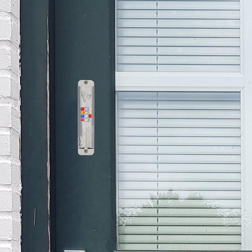 HOLIDYOYO 2 Sets Metal Retro Mezuzah Scrolls Door Decorations
