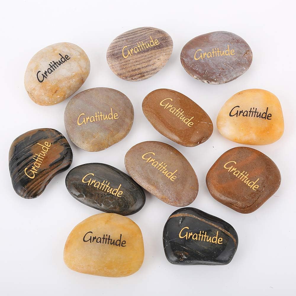 ROCKIMPACT Gratitude Stones 12pcs Pocket Rock Set