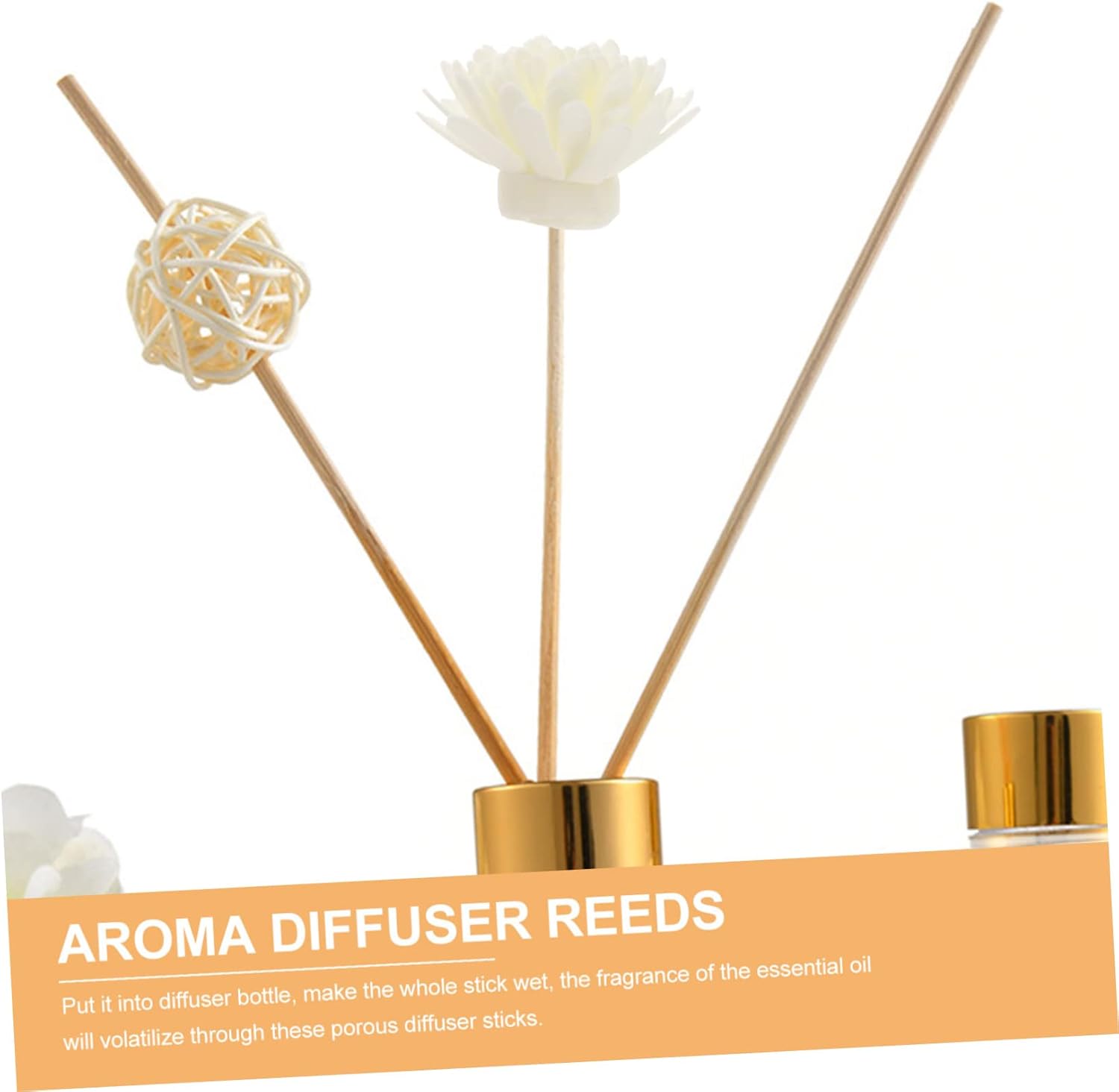 5set Small Chrysanthemum Aroma Diffuser Replacement Sticks Natural Rattan for Home Fragrance