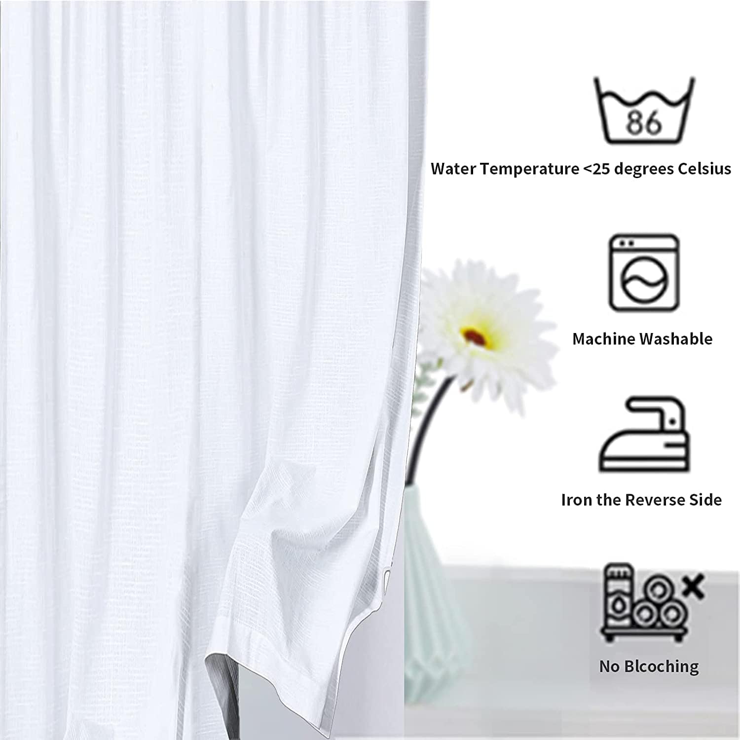 Yeele Rustic Wooden Barn Door Blackout Curtains Set of 2