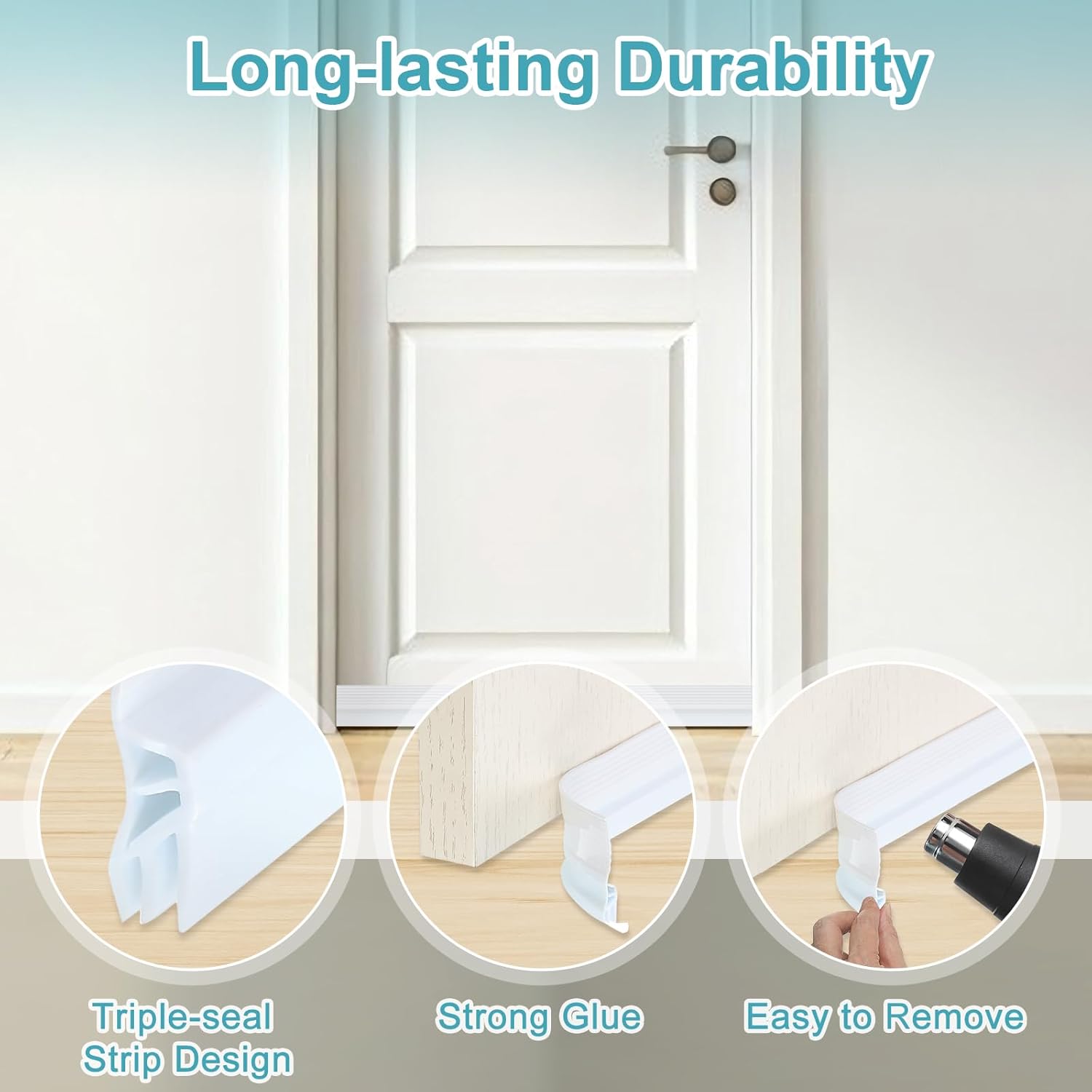 Uxcell 2 Pack Door Draft Stopper Black Gray