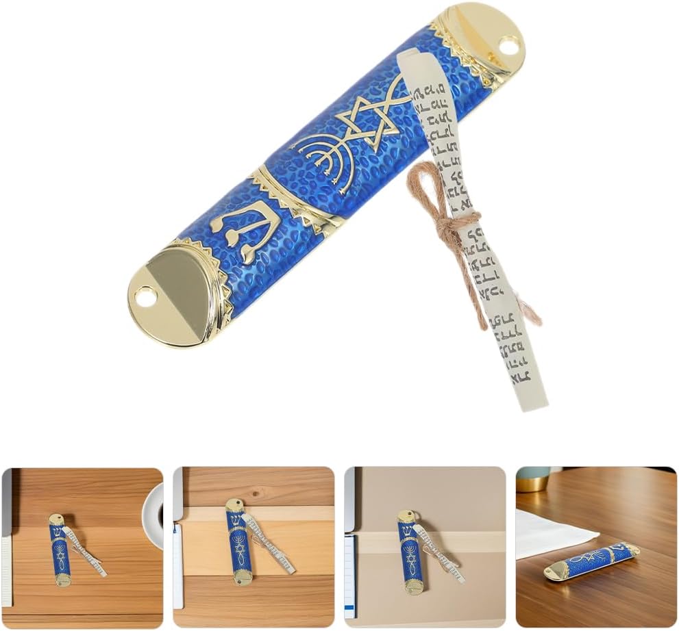 LUOZZY 3sets Messianic Seal Mezuzah Case with Scroll