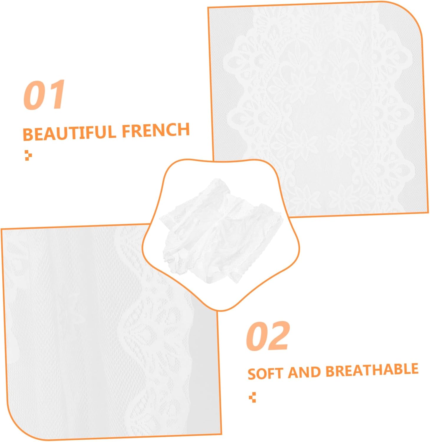 Happyyami Sheer Door Curtain Elegant French Style Panels