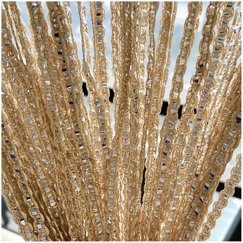 String Curtains Flash Line Shiny Tassel Door Divider Blue 100x200cm