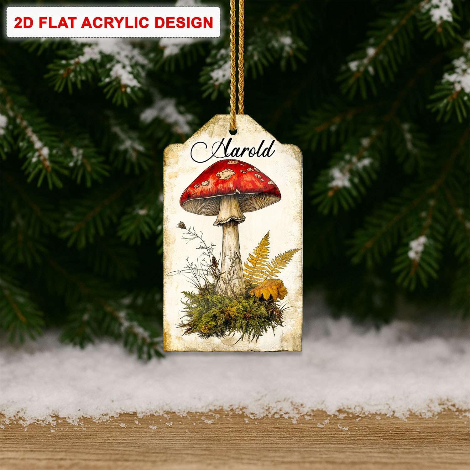 Custom Name Turtle Christmas Hanging Ornament Personalized Animal Shape Decor